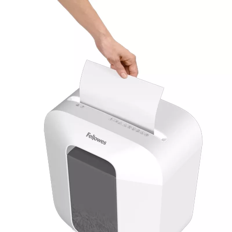 Fellowes LX Series 100109815 papīra smalcinātājs Strēmeļu smalcināšana Balta