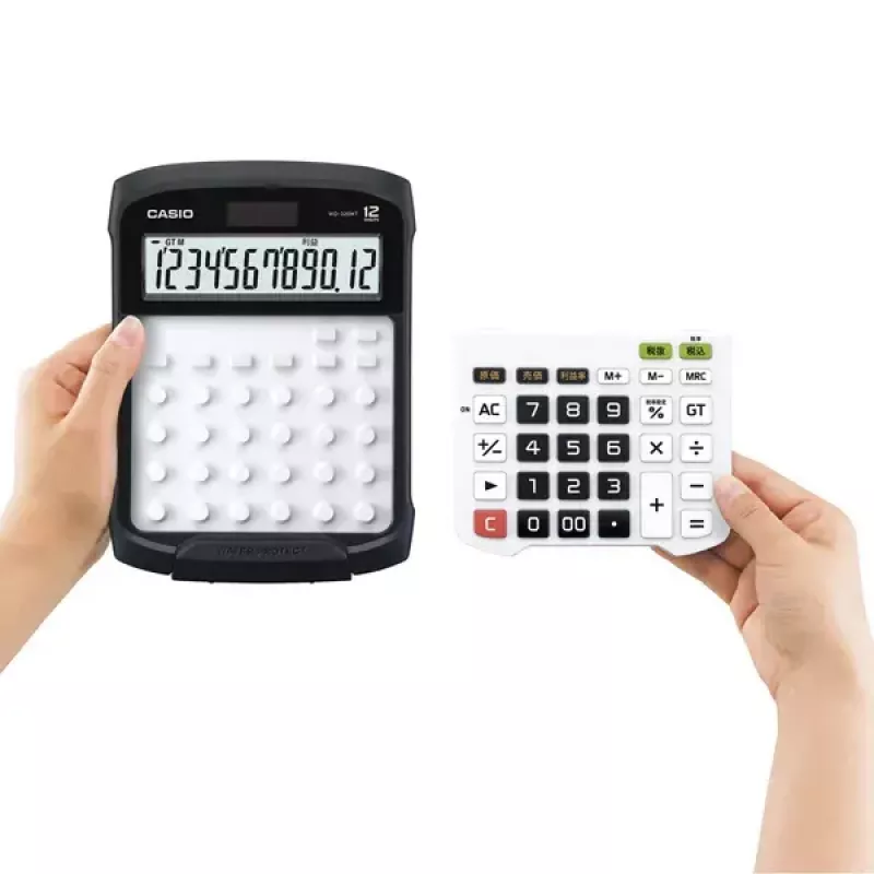 Finanšu kalkulators Casio WD-320MT galddatora 12 cipari melns balts