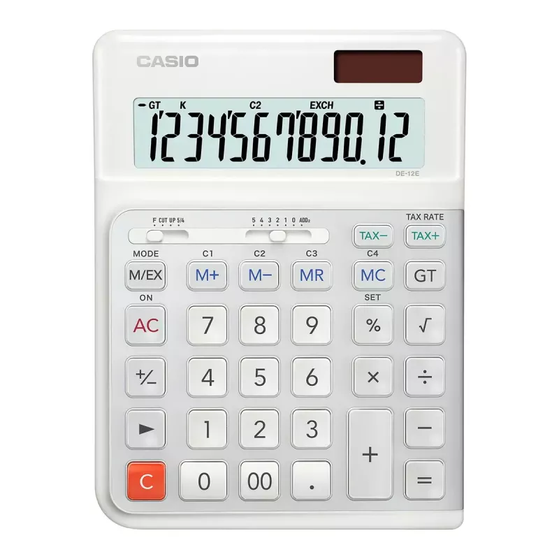 Galda kalkulators Casio DE-12E-WE Basic 12 cipari Balts