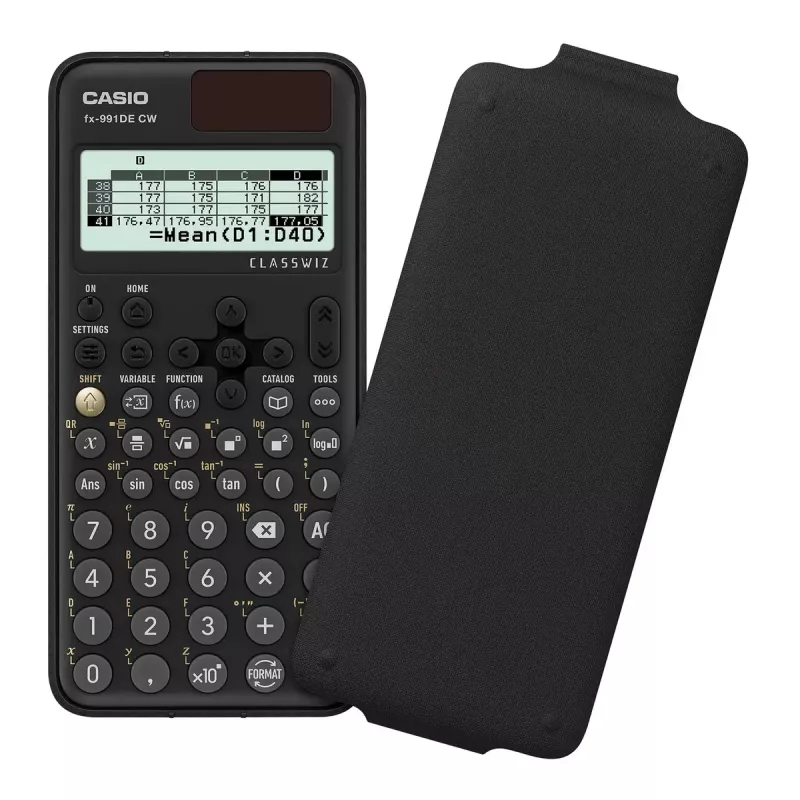 Zinātniskais kalkulators Casio fx-991DE CW Kabatas 12 cipari Melns