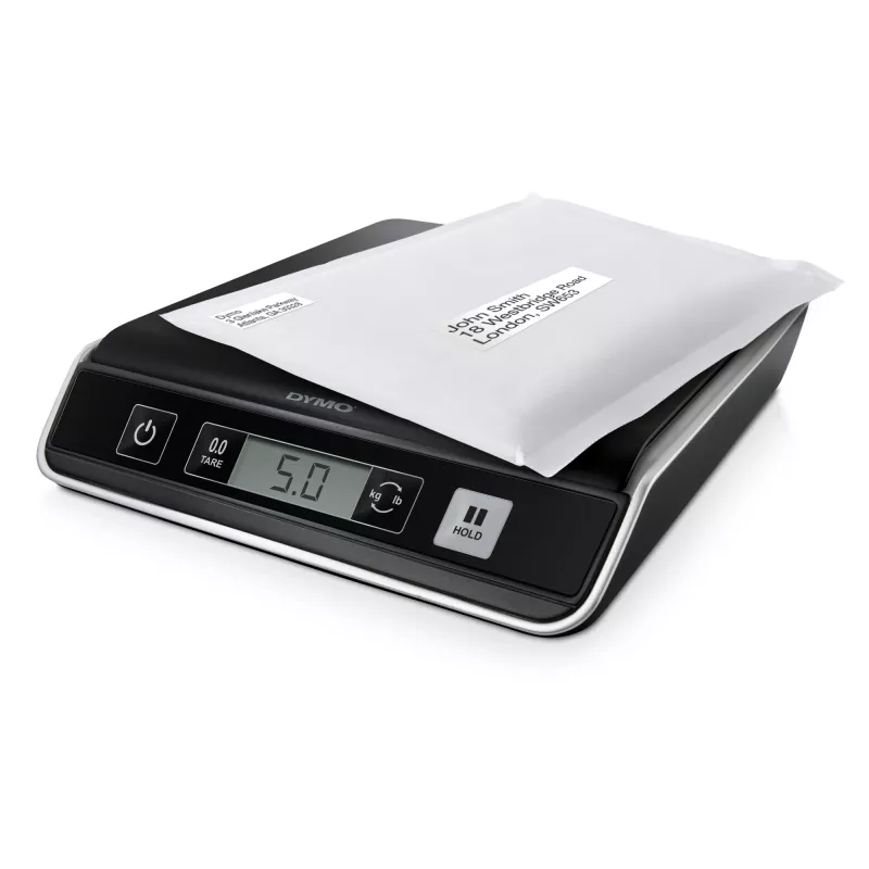 DYMO M5 digitālie iepakojuma un sūtījumu svari | līdz 5 kg ietilpībai | 20 cm x 20 cm
