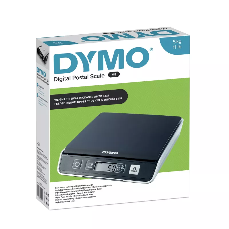 DYMO M5 digitālie iepakojuma un sūtījumu svari | līdz 5 kg ietilpībai | 20 cm x 20 cm