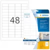 Pašlīmējošās printera uzlīmes HERMA Labels A4 āra plēve 45,7x21,2 mm