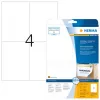 Noņemamas uzlīmes HERMA 5082 A4 105x148 mm baltas