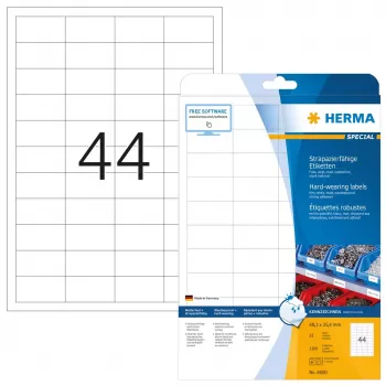 Pašlīmējošā printera etiķete HERMA Labels izturīga A4 48.3x25.4 mm