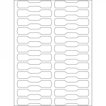 Gredzenveida etiķetes HERMA daudzfunkcionālas 10x49 mm Baltas 600 gab.