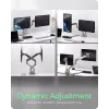Monitoru statīvs icybox 61085 2 monitoriem ar galda stiprinājumu — divu sviru galda monitoru stiprinājums