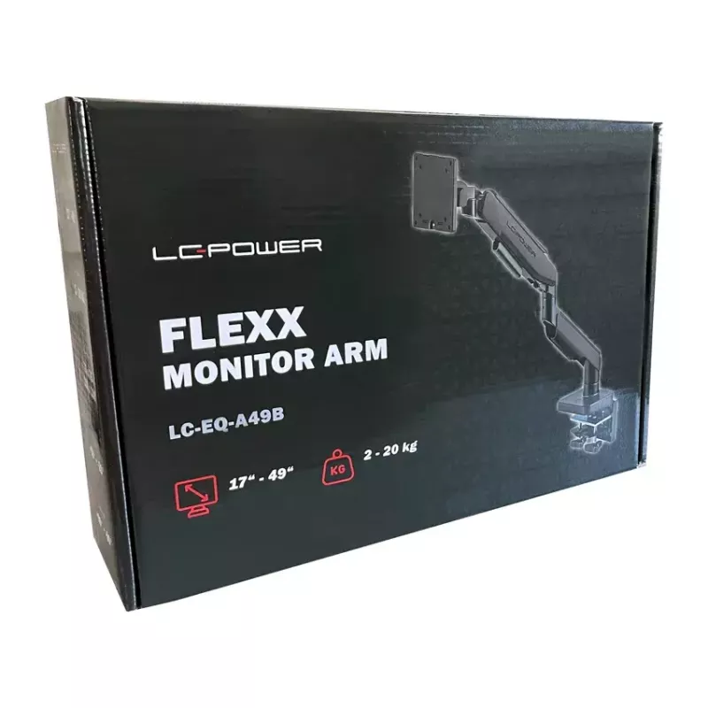 Monitora kronšteins LC-Power LC-EQ-A49B 124,5 cm melns skava 20 kg