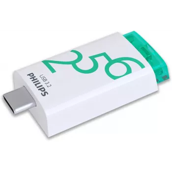 Philips USB 3.2 256 GB Click Series Gen 1 USB-C USB zibatmiņa USB Type-A 3.2 Gen 1 (3.1 Gen 1) Balta