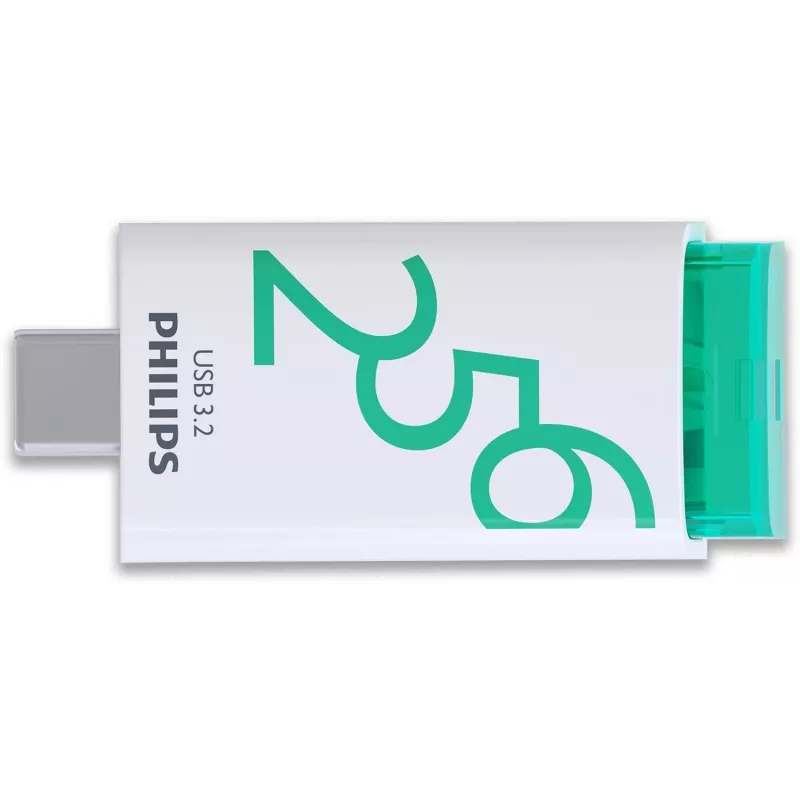Philips USB 3.2 256 GB Click Series Gen 1 USB-C USB zibatmiņa USB Type-A 3.2 Gen 1 (3.1 Gen 1) Balta