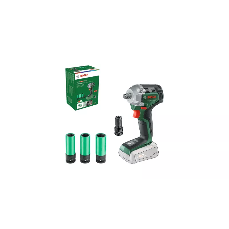 Bosch UniversalImpactDrive 18V-350 (Tikai instruments + sešstūra adapteris + 3 uzgriežņi 17, 19, 21 mm)