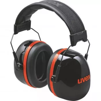 Uvex K30 galvas lentes aizsargbrilles, melnas/sarkanas, būvniecībai