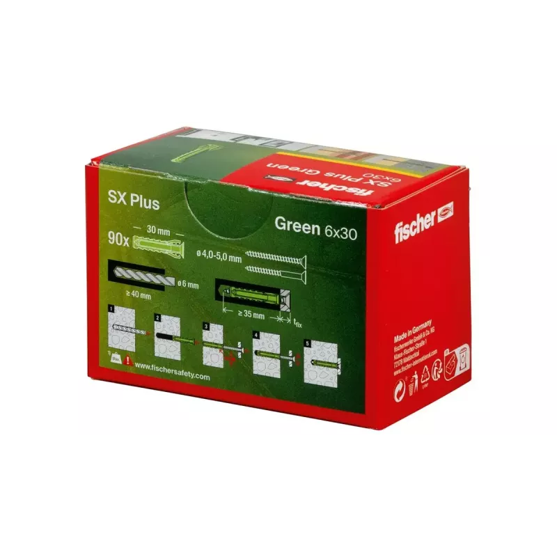 Izplešanās enkurs Fischer 567807 6x30 mm betonam ķieģelim 90 gab.