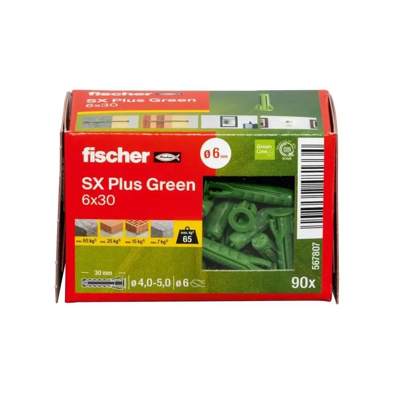Izplešanās enkurs Fischer 567807 6x30 mm betonam ķieģelim 90 gab.