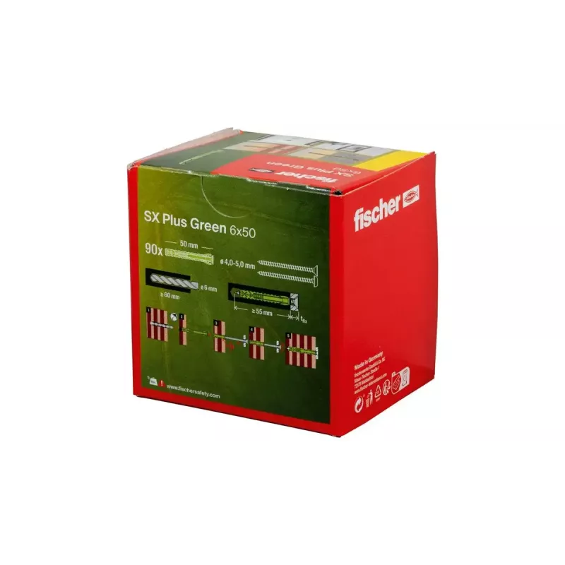 Izplešanās enkurs Fischer 567808 50 mm 90 gab. Zaļš