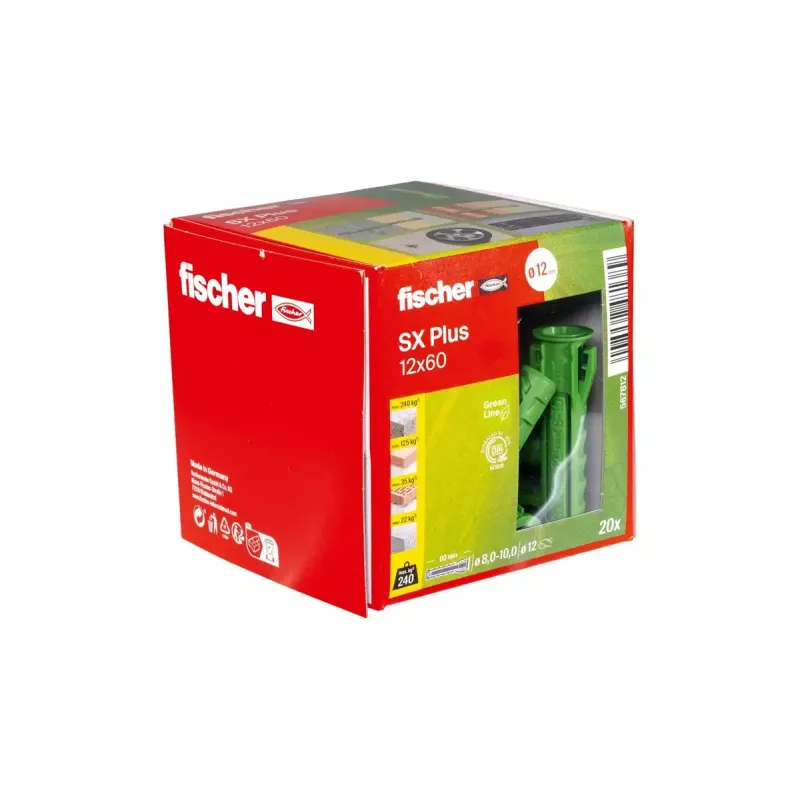 Fischer 567812 izplešanās enkurs 60 mm Zaļš 20 gab.