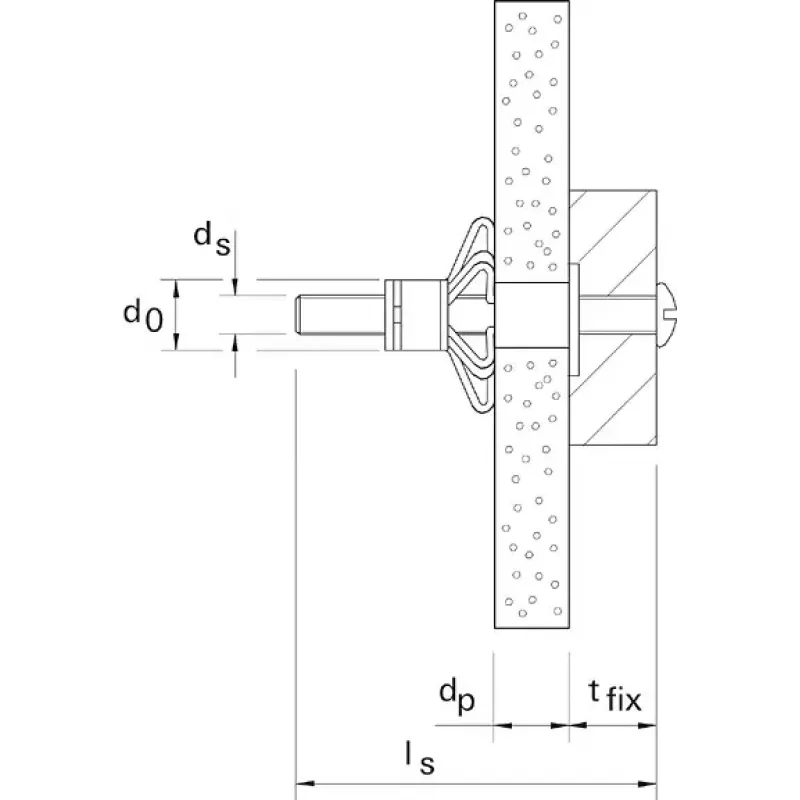 Metāla dobuma stiprinājums Fischer HM 5 x 52 S