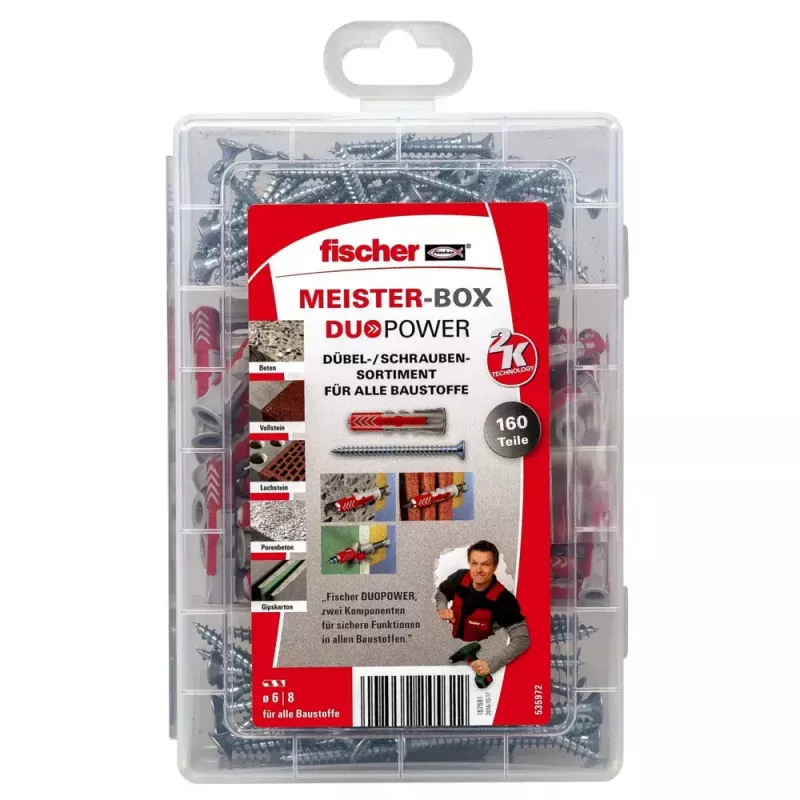 Izplešanās enkurs Fischer MEISTER-BOX DUOPOWER + skrūves