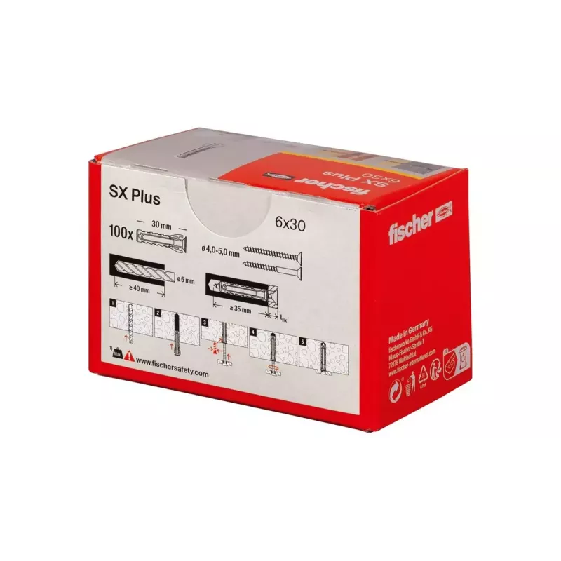 Izvērses enkurs Fischer 568006 30 mm Neilons 6 mm 100 gab.