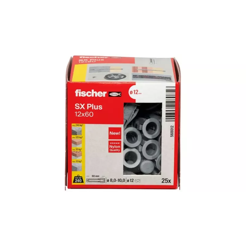 Izvēršanas enkurs Fischer 568012 60 mm Neilons 25 gab.
