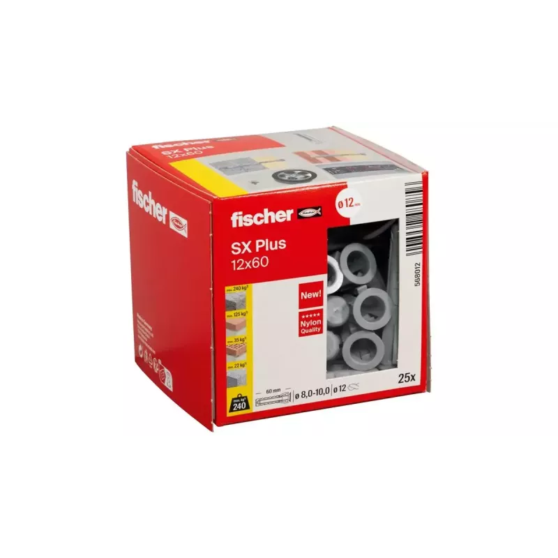 Izvēršanas enkurs Fischer 568012 60 mm Neilons 25 gab.