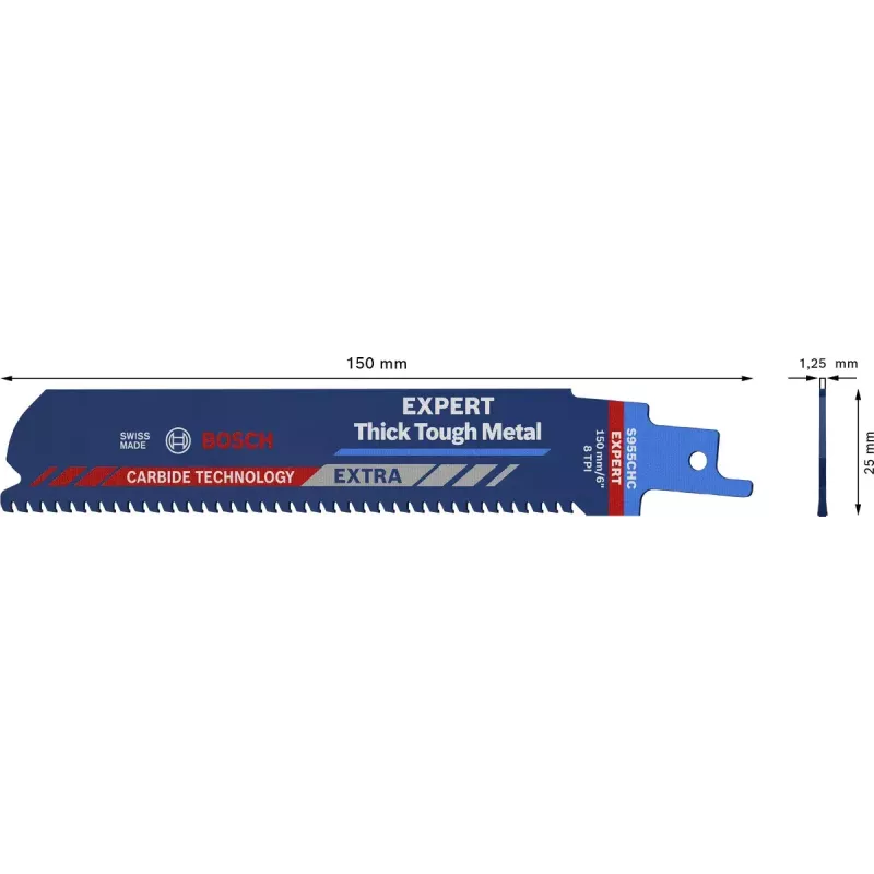 Bosch 2 608 900 367 finierzāģa/scrollzāģa/reversīvā zāģa asmens Zobenzāģa asmens Karbīds 10 gab.