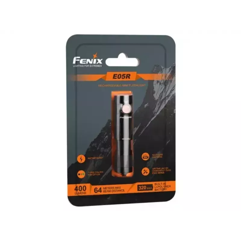 Fenix E05R lukturītis Melns Rokas lukturītis LED Duralumīnijs IP68 30h