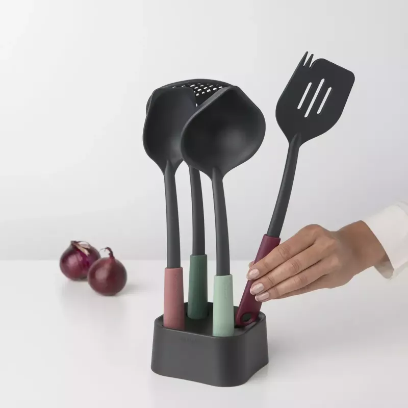 Brabantia Tasty+ 5 gab. Melns Zaļš Sarkans Karstumizturīgs līdz 220°C