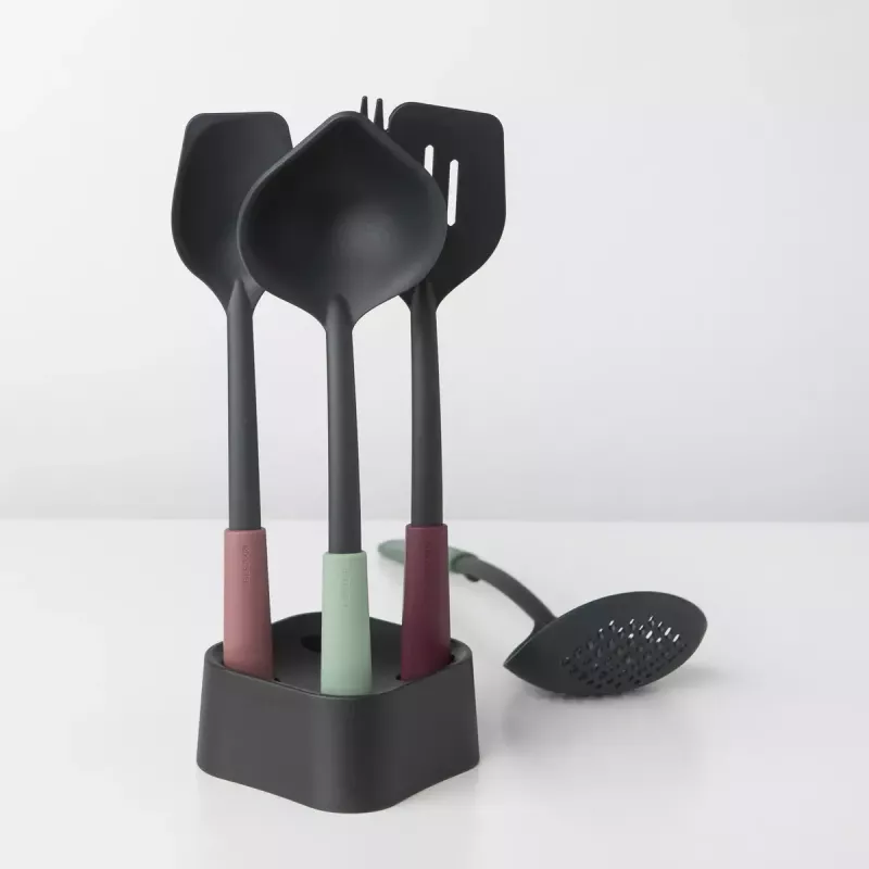 Brabantia Tasty+ 5 gab. Melns Zaļš Sarkans Karstumizturīgs līdz 220°C