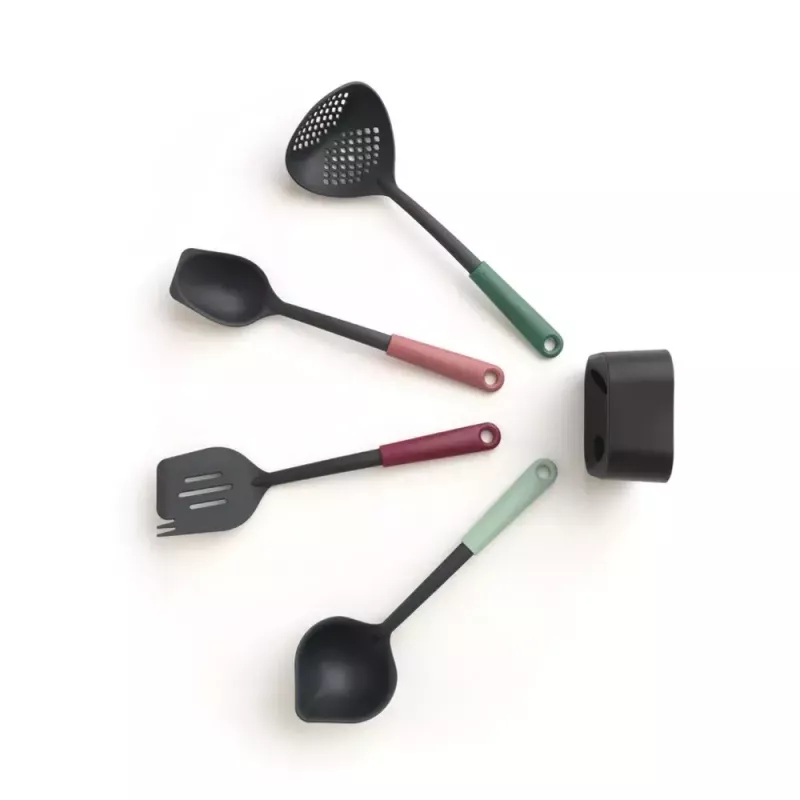 Brabantia Tasty+ 5 gab. Melns Zaļš Sarkans Karstumizturīgs līdz 220°C