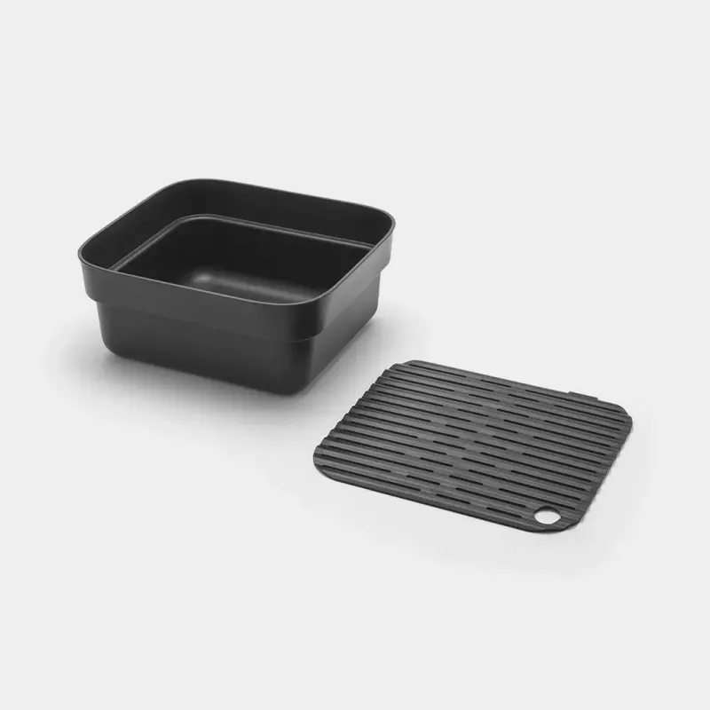 Trauku mazgājamā kubls Brabantia 302664 taisnstūrveida pelēks 374x344x161 mm