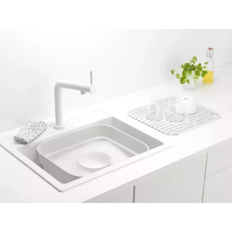 Trauku mazgāšanas tvertne Brabantia 302688 pelēka taisnstūrveida 374x344x161 mm