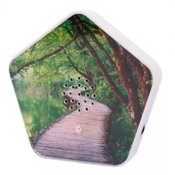 Skaņas aparāts Olympia Sounds of Nature, balts, kompakti izmēri 135×30×130 mm