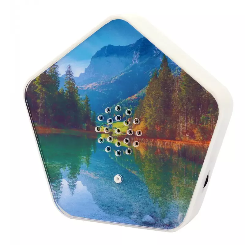 Skaņas aparāts Olympia Sounds of Nature, balts, kompakti izmēri 135×30×130 mm