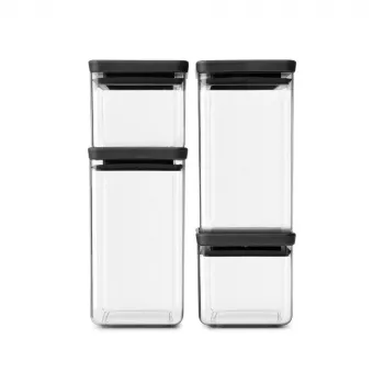 Kvadrātveida plastmasas burka Brabantia Tasty+