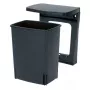 Brabantia 10L melnā atkritumu tvertne 260mm platums 210mm dziļums 330mm augstums