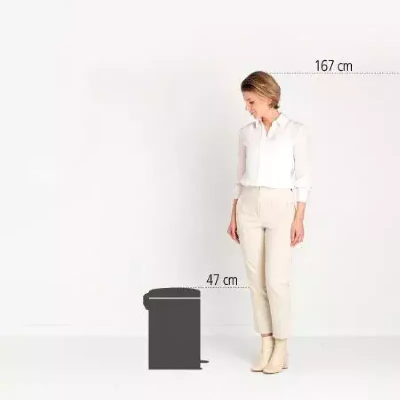 Brabantia NewIcon 20 L apaļa bēša atkritumu tvertne