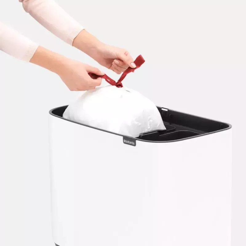 Atkritumu tvertne Brabantia 313547 34L Taisnstūrveida Plastmasas Balta