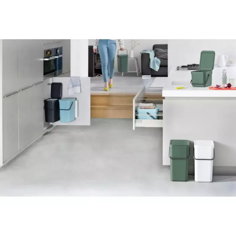 Atkritumu tvertne Brabantia 129827 16L taisnstūrveida plastmasas zaļa