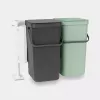 Brabantia Sort & Go Rectangular Plastic zaļš pelēks platums 520 mm dziļums 370 mm augstums 430 mm