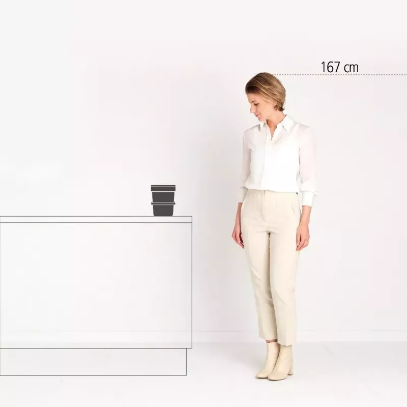 Atkritumu tvertne Brabantia Sort & Go 3 L Zaļa Platums 188 mm Dziļums 139 mm Augstums 181 mm