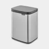 Atkritumu tvertne Brabantia Bo 4 L taisnstūrveida tērauda melna 22 28 49