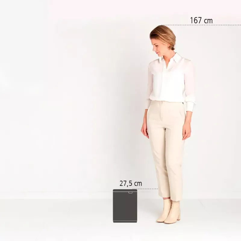Atkritumu tvertne Brabantia Bo 4 L taisnstūrveida tērauda melna 22 28 49