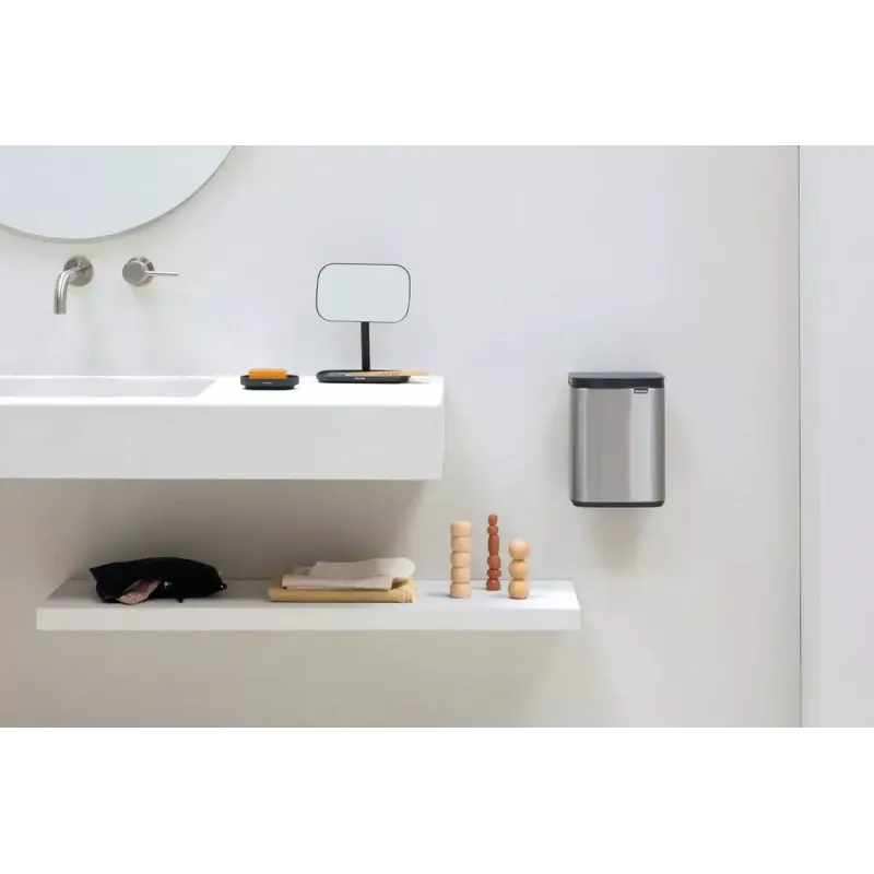 Atkritumu tvertne Brabantia Bo 4 L taisnstūrveida tērauda melna 22 28 49