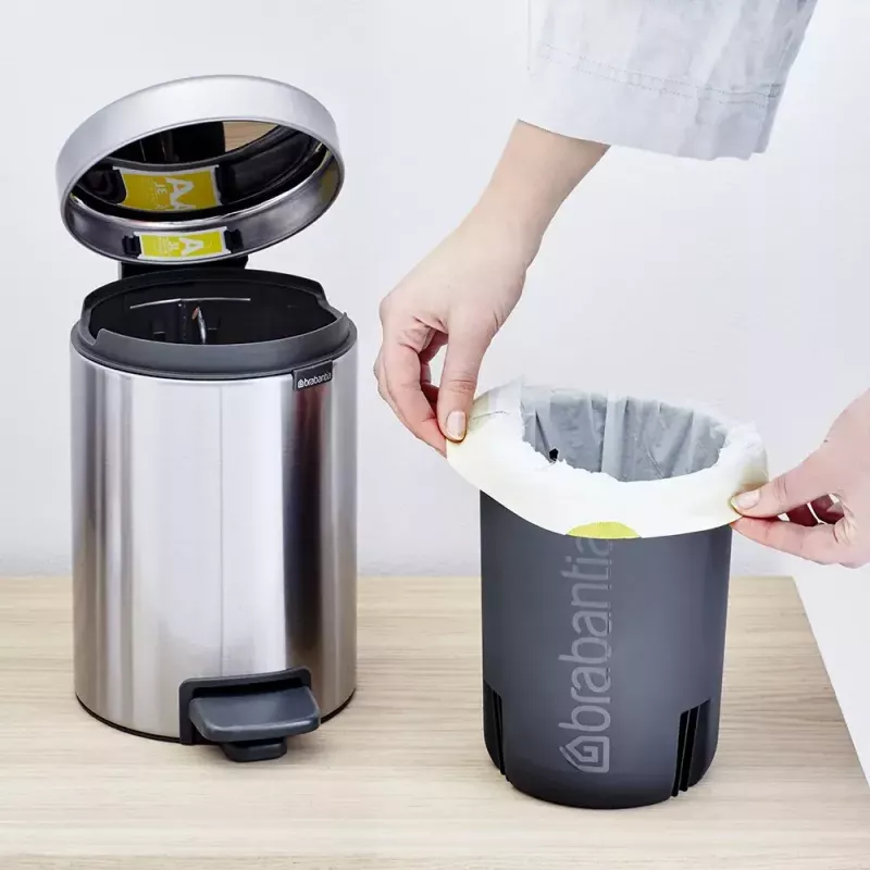 Pedāļa tvertne Brabantia newIcon Round Brushed steel