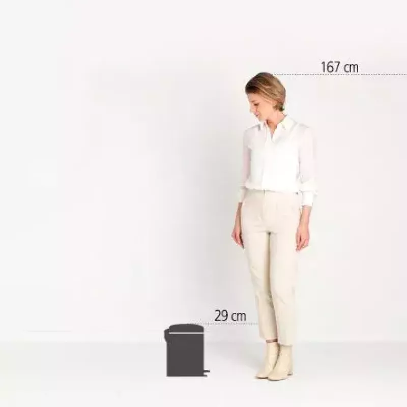 Brabantia NewIcon 5 L apaļā bēšā atkritumu tvertne