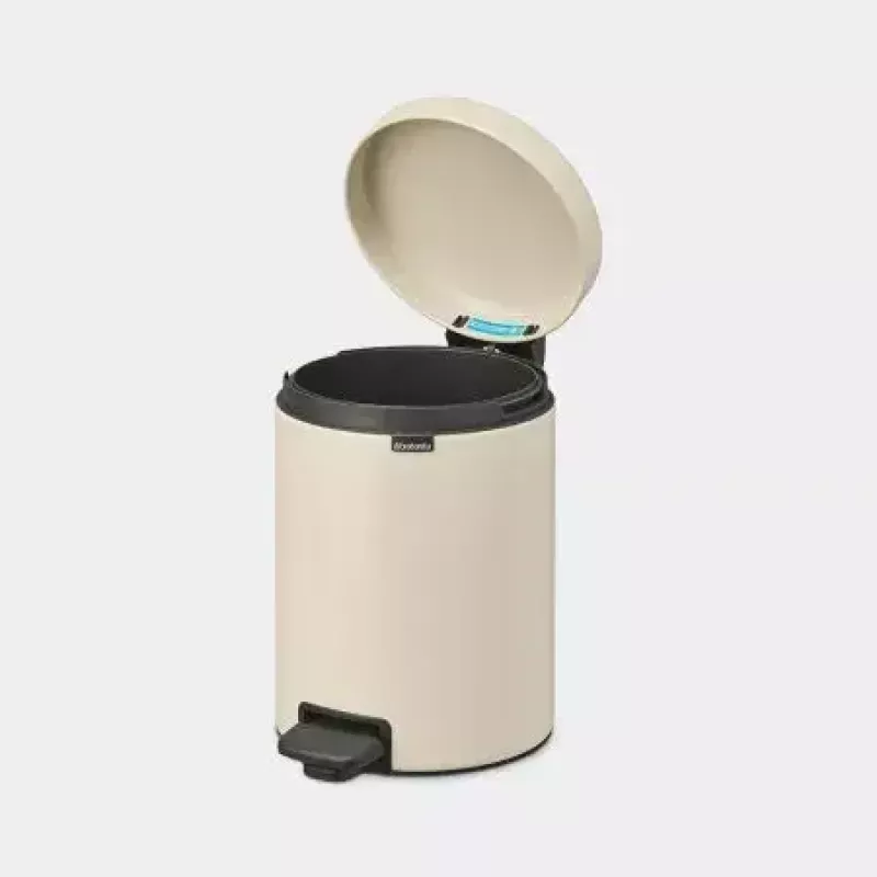 Brabantia NewIcon 5 L apaļā bēšā atkritumu tvertne