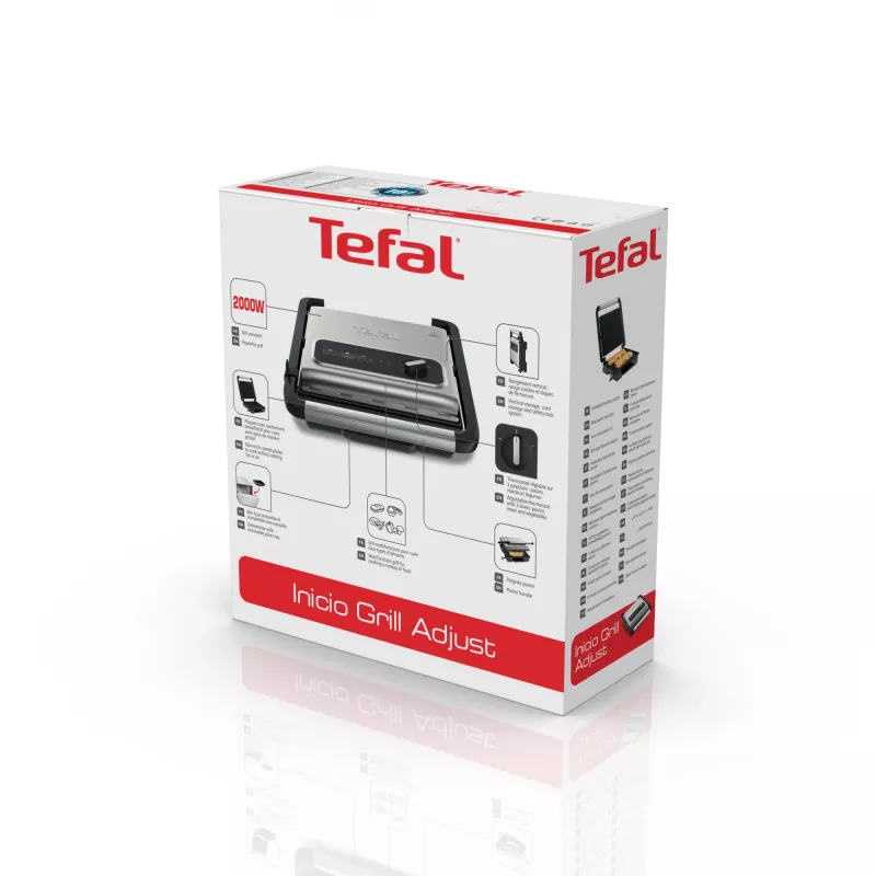 Kontaktgrils Tefal Inicio GC242D 2000W melns nerūsējošais tērauds