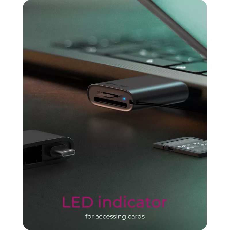 ICY BOX 2-vienā karšu lasītājs ar USB Type-A un USB Type-C saskarni