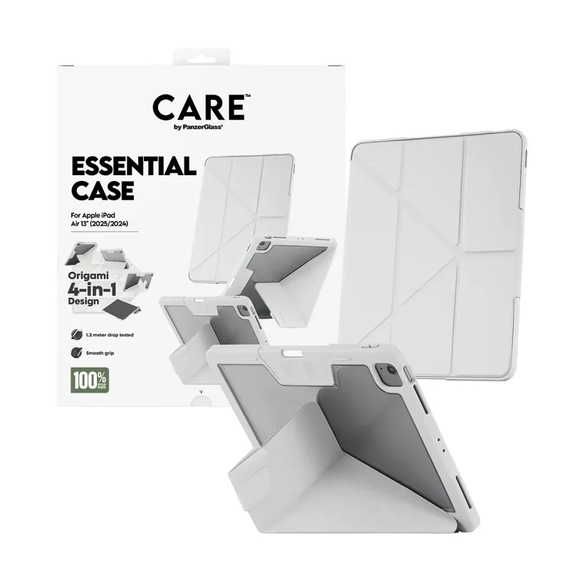PanzerGlass CARE™ by Essential Case gaiši pelēks iPad Air 13 collas (2024-2026)